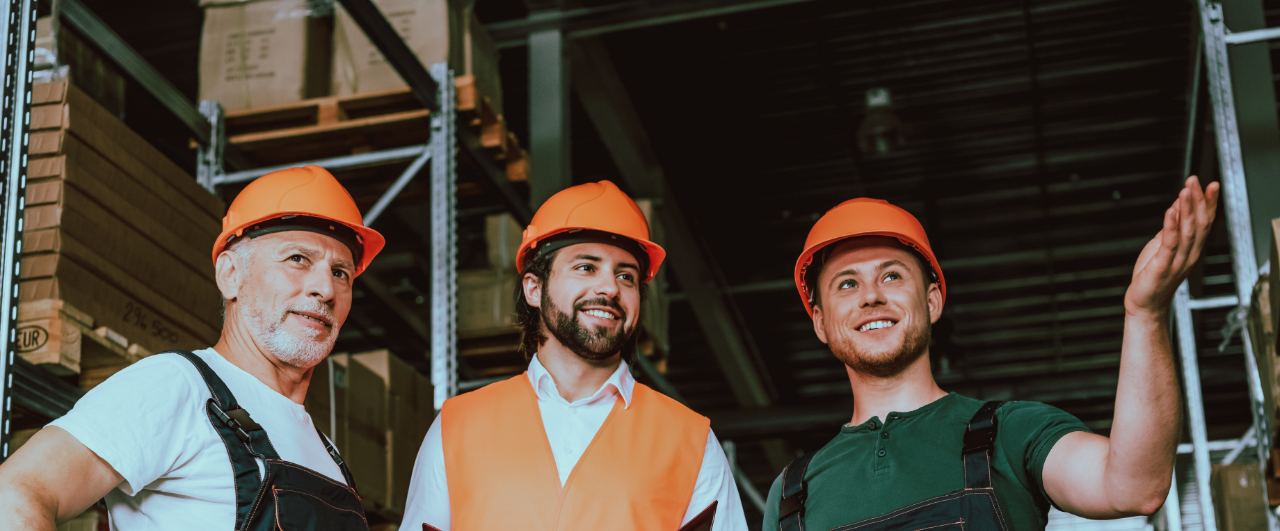 A construction crew on site